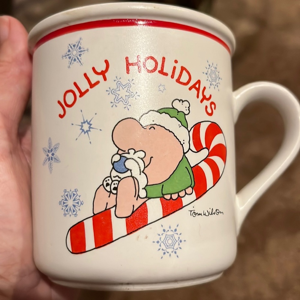 Vintage ZIGGY 'Jolly Holiday' by Tom Wilson holiday stoneware mug